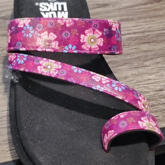 Mukluks sandals women's size 7 purple floral design lightweight - Picture 4 of 10